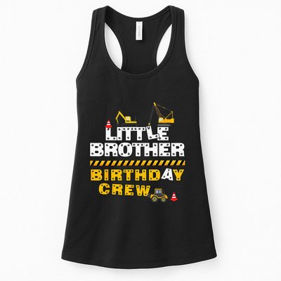 Little Brother Birthday Crew Construction Family Birthday Womens Tank Top