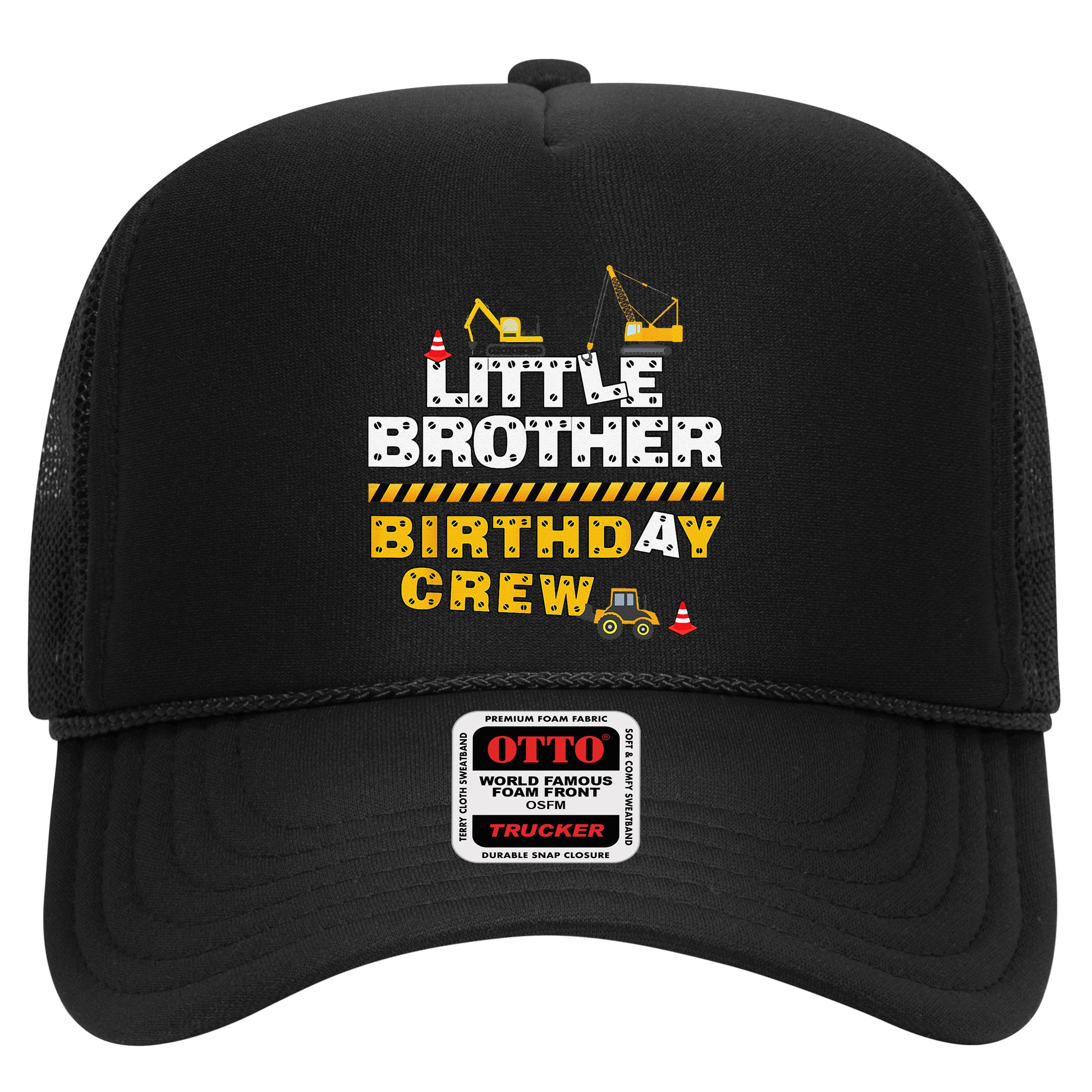 Little Brother Birthday Crew Construction Family Birthday Hat