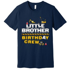 Little Brother Birthday Crew Construction Family Birthday Premium T-Shirt