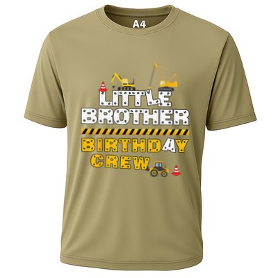 Little Brother Birthday Crew Construction Family Birthday Cooling Performance Crew T-Shirt