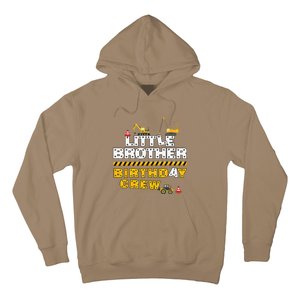 Little Brother Birthday Crew Construction Family Birthday Hoodie