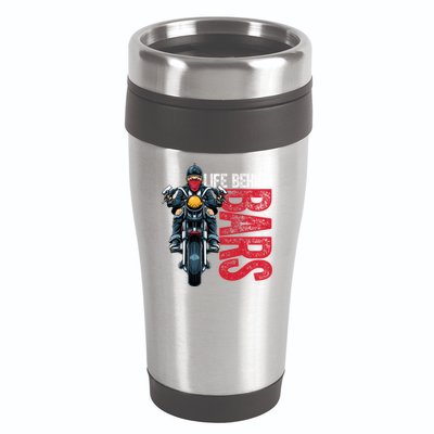 Life Behind Bars Motorcyclist Vintage Bike Chopper Gift 16oz Travel Tumbler