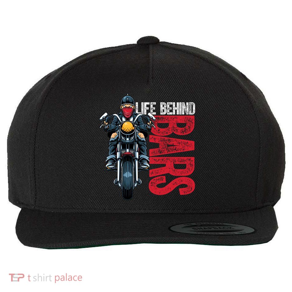 Life Behind Bars Motorcyclist Vintage Bike Chopper Gift Wool Snapback Cap