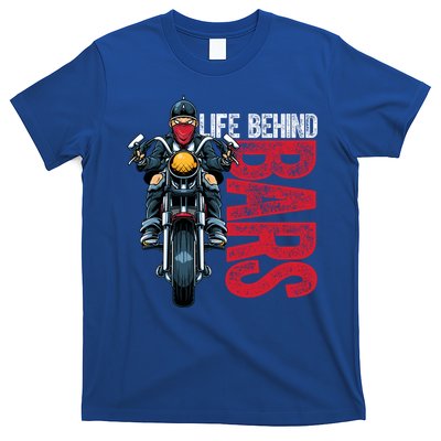 Life Behind Bars Motorcyclist Vintage Bike Chopper Gift T-Shirt