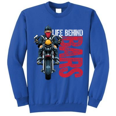 Life Behind Bars Motorcyclist Vintage Bike Chopper Gift Tall Sweatshirt