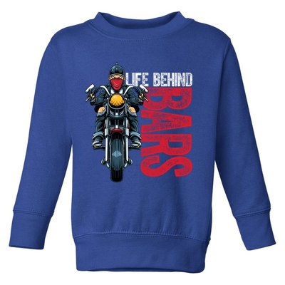Life Behind Bars Motorcyclist Vintage Bike Chopper Gift Toddler Sweatshirt