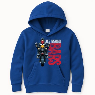Life Behind Bars Motorcyclist Vintage Bike Chopper Gift Kids Hoodie