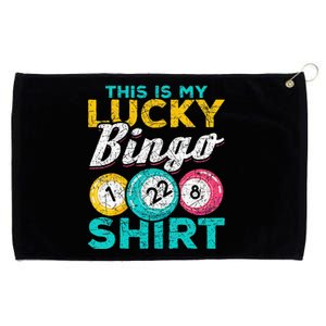 Lucky Bingo Bingo Player Hobby Gambling Funny Bingo Grommeted Golf Towel