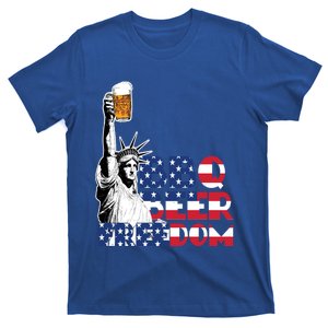 Liberties Bbq Beer Freedom 4th Of July Ing Beer Lovers Funny Gift T-Shirt