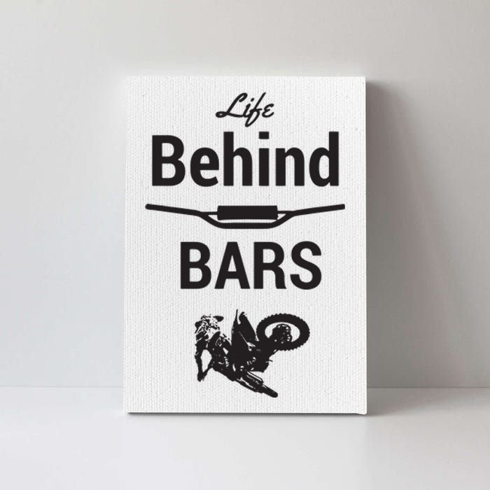 Life Behind Bars Brap Dirt Bike Motocross Canvas