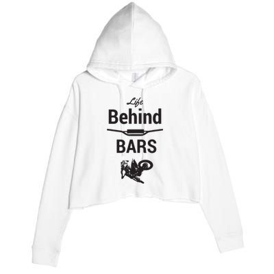 Life Behind Bars Brap Dirt Bike Motocross Crop Fleece Hoodie