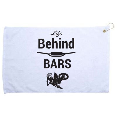 Life Behind Bars Brap Dirt Bike Motocross Grommeted Golf Towel