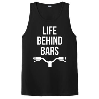 Life Behind Bars Mtb Funny Mountain Bike Cyclist Handlebars Gift PosiCharge Competitor Tank