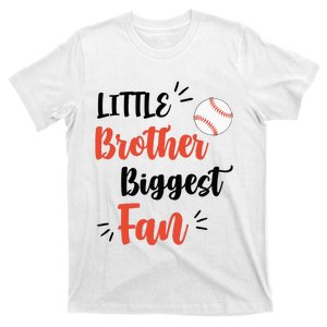 Little Brother Biggest Fan Baseball Season T-Shirt