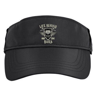 Life Behind Bars Motorcycle Rider Vintage Chopper Biker Gift Adult Drive Performance Visor