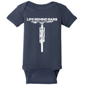 Life Behind Bars Funny Mtb Mountain Biking Baby Bodysuit