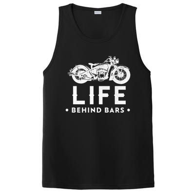 Life Behind Bars Retro Motorcycle Biker Meaningful Gift PosiCharge Competitor Tank