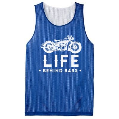 Life Behind Bars Retro Motorcycle Biker Meaningful Gift Mesh Reversible Basketball Jersey Tank