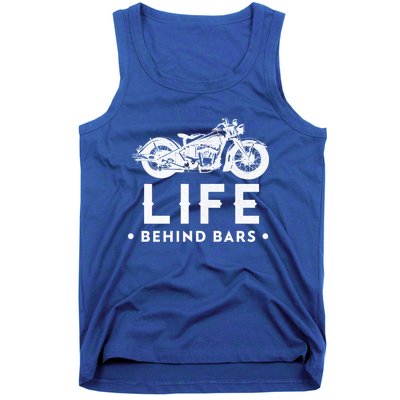 Life Behind Bars Retro Motorcycle Biker Meaningful Gift Tank Top