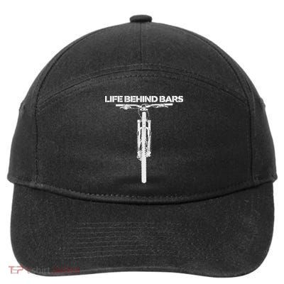 Life Behind Bars Mb Mountain Biking Cyclists Bikers 7-Panel Snapback Hat