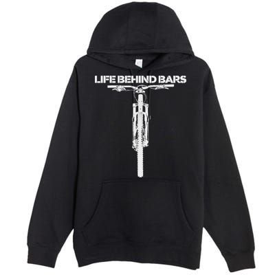 Life Behind Bars Mb Mountain Biking Cyclists Bikers Premium Pullover Hoodie