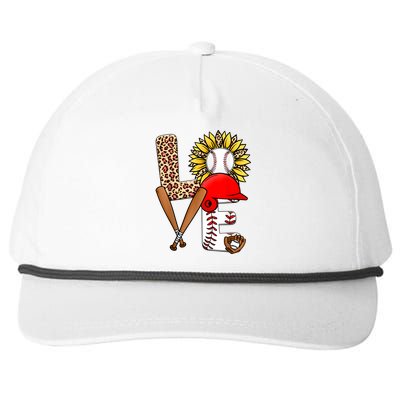 Love Baseball Baseball Fan Lover Bat Player Snapback Five-Panel Rope Hat