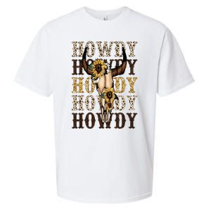 Leopard Boho Bull Skull Sunflower Howdy Western Country Sueded Cloud Jersey T-Shirt