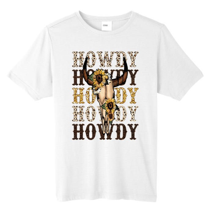 Leopard Boho Bull Skull Sunflower Howdy Western Country Tall Fusion ChromaSoft Performance T-Shirt