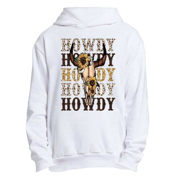 Leopard Boho Bull Skull Sunflower Howdy Western Country Urban Pullover Hoodie