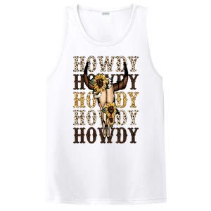 Leopard Boho Bull Skull Sunflower Howdy Western Country PosiCharge Competitor Tank