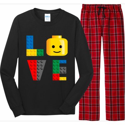 Love Blocks Bricks Toy Long Sleeve Pajama Set