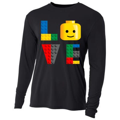 Love Blocks Bricks Toy Cooling Performance Long Sleeve Crew