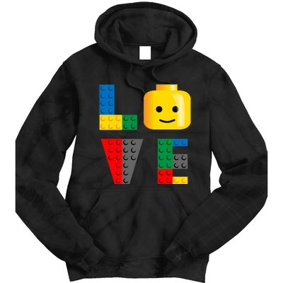 Love Blocks Bricks Toy Tie Dye Hoodie