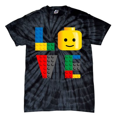 Love Blocks Bricks Toy Tie-Dye T-Shirt