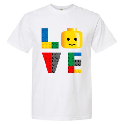 Love Blocks Bricks Toy Garment-Dyed Heavyweight T-Shirt