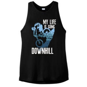 Life Behind Bars Funny Gift Biking Mountain Bike Enduro Mtb Gift Ladies PosiCharge Tri-Blend Wicking Tank