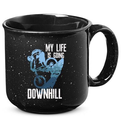 Life Behind Bars Funny Gift Biking Mountain Bike Enduro Mtb Gift 15oz Campfire Ceramic Mug