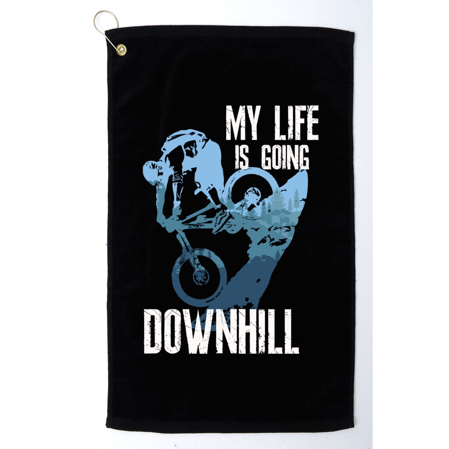 Life Behind Bars Funny Gift Biking Mountain Bike Enduro Mtb Gift Golf Towel