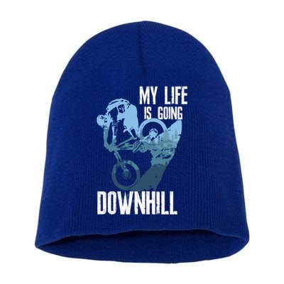 Life Behind Bars Funny Gift Biking Mountain Bike Enduro Mtb Gift Short Acrylic Beanie