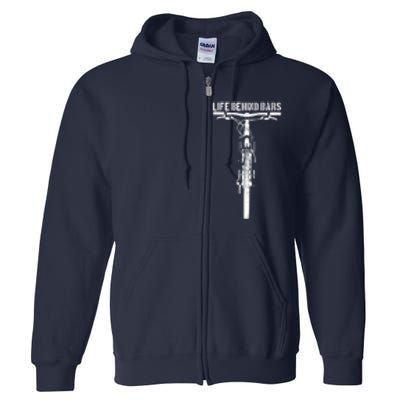 Life behind bars, bicycle, bicycling, bike, cycling lovers Full Zip Hoodie