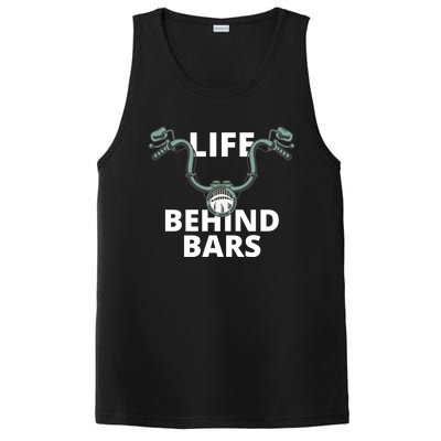 Life Behind Bars Vintage Motorcycle Rider Bikers Funny Gift PosiCharge Competitor Tank