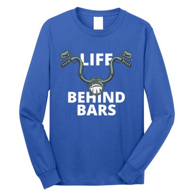 Life Behind Bars Vintage Motorcycle Rider Bikers Funny Gift Long Sleeve Shirt