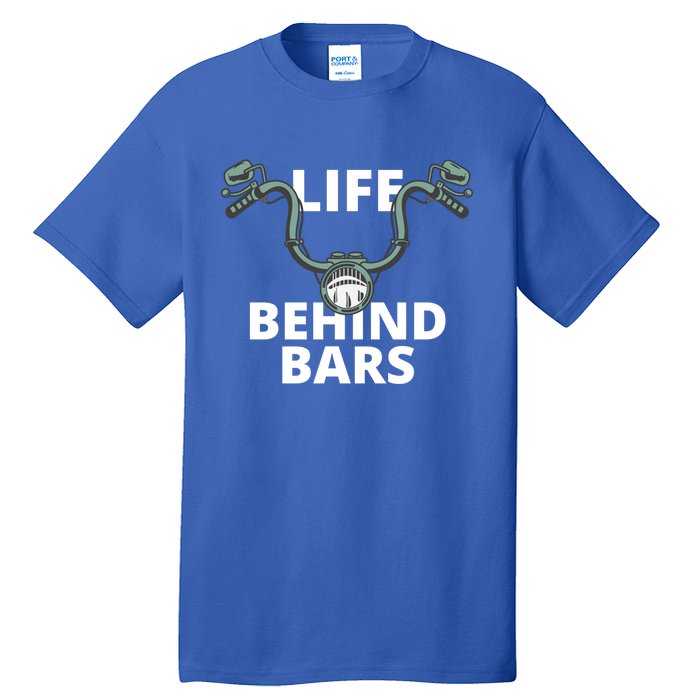 Life Behind Bars Vintage Motorcycle Rider Bikers Funny Gift Tall T-Shirt