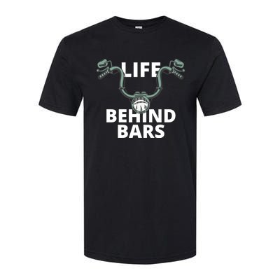 Life Behind Bars Vintage Motorcycle Rider Bikers Funny Gift Softstyle CVC T-Shirt