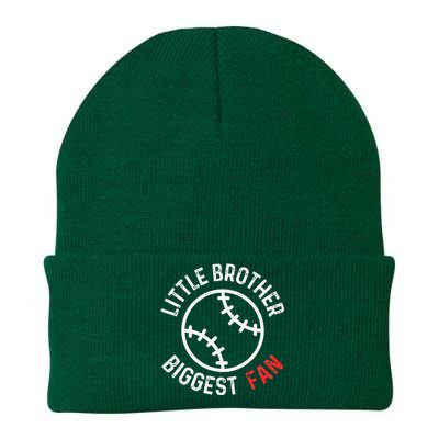 Little Brother Biggest Fan Baseball Season Knit Cap Winter Beanie