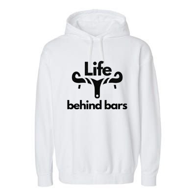 Life Behind Bars Vintage Retro Bicycle Biker Gift Garment-Dyed Fleece Hoodie