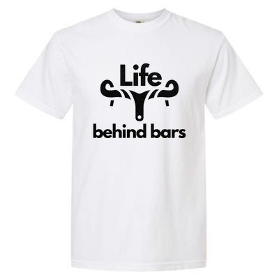 Life Behind Bars Vintage Retro Bicycle Biker Gift Garment-Dyed Heavyweight T-Shirt