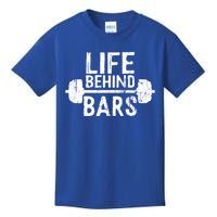 Life Behind Bars Weight Lifting Gym Workout Bodybuilding Gift Kids T-Shirt