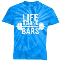 Life Behind Bars Weight Lifting Gym Workout Bodybuilding Gift Kids Tie-Dye T-Shirt