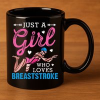 Loves Breaststroke Breaststroke Swimmer 11oz C Handle Ceramic Mug
